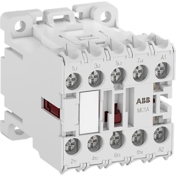 MC1A400ARJ Mini Contactor 50 Hz 110 ... 115 V AC - 4 NO - 0 NC - Ring-Tongue Terminals image 1