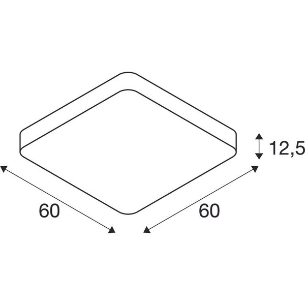 MEDO 60 SQUARE DALI 3300lm 3000K 230V 105ø white image 2