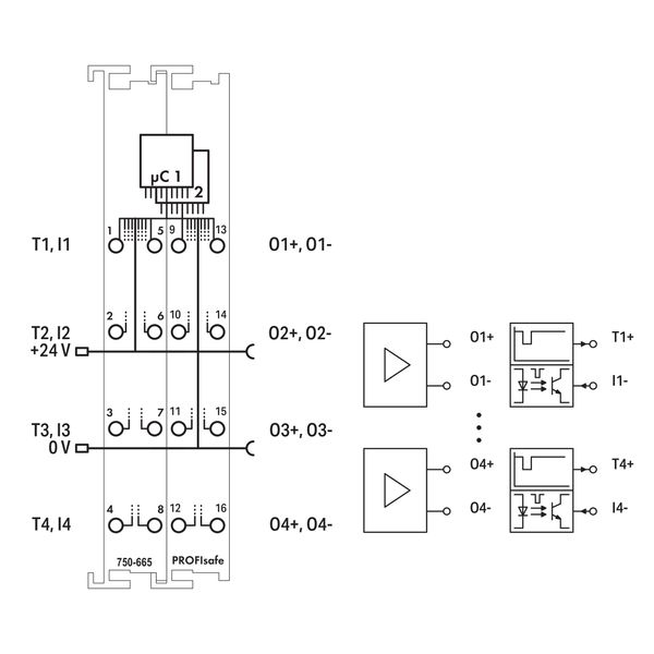 Fail-safe 4/4 channel digital input/output 24 VDC 0.5 A yellow image 5