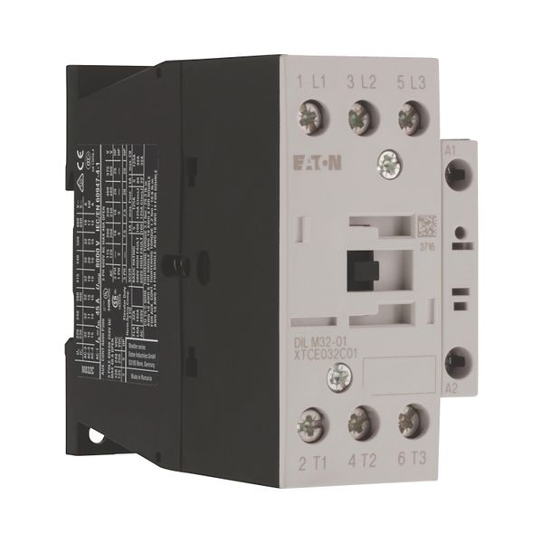 Contactor, 3 pole, 380 V 400 V 15 kW, 1 NC, 24 V 50 Hz, AC operation, Screw terminals image 11