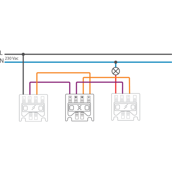 Splashproof intermediate switch 10 AX/250 Vac with plug-in terminals, image 3