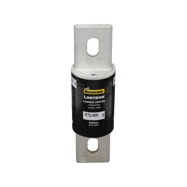 Eaton Bussmann Series KTU Fuse, Current-limiting, Fast Acting Fuse, 600V, 800A, 200 kAIC at 600 Vac, Class L, Bolted blade end X bolted blade end, Melamine glass tube, Silver-plated end bells, Bolt, 2.5, Inch, Non Indicating image 8