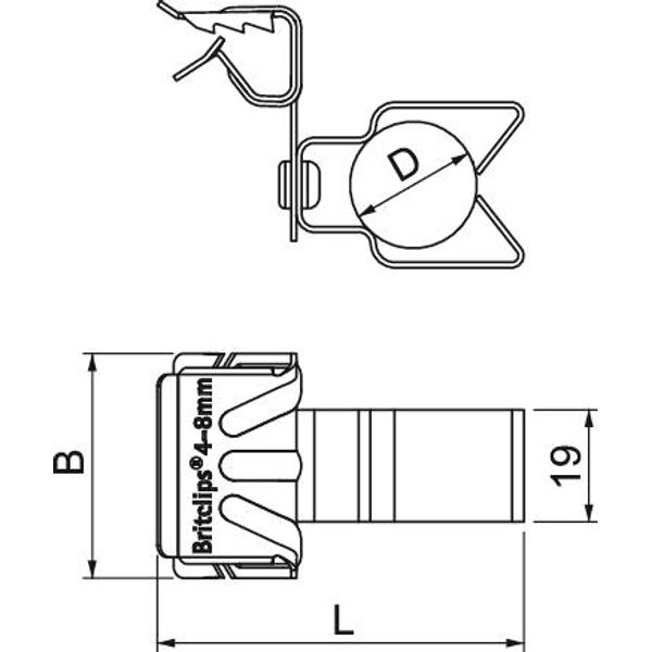 BCHPO 4-8 D20 Beam clamp with pipe clamp 20mm 4-8mm image 2