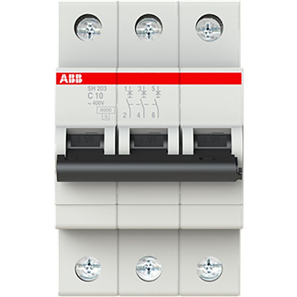 SH203-C10 Miniature Circuit Breaker - 3P - C - 10 A image 1