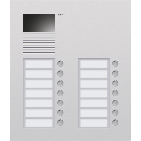 Flush-mounting external unit with 14 bells and colour camera image 2