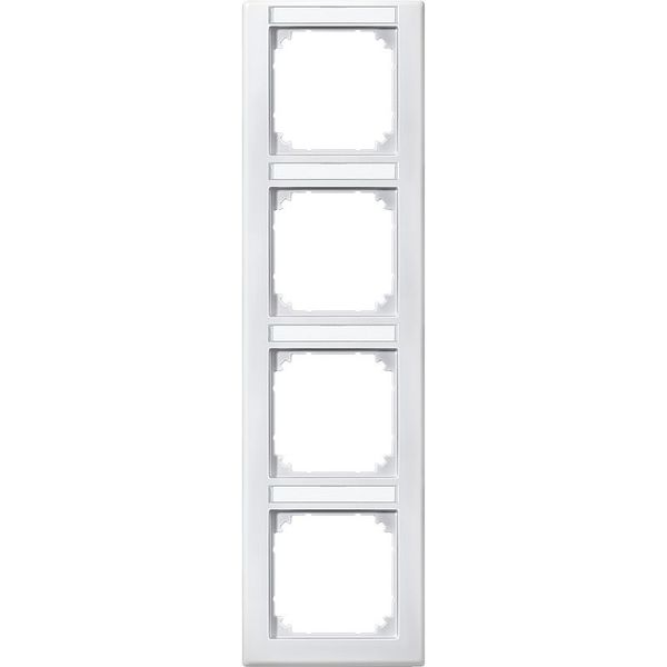 M-SMART frame, 4-fold with label holder, vertical installation, polar white image 1