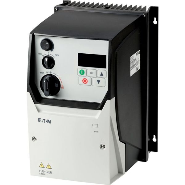Variable frequency drive, 500 V AC, 3-phase, 12 A, 7.5 kW, IP66/NEMA 4X, OLED display, Local controls image 2