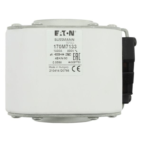 Fuse-link, high speed, 1800 A, AC 800 V, size 4, 120 x 105 x 91 mm, aR, IEC, single indicator image 7