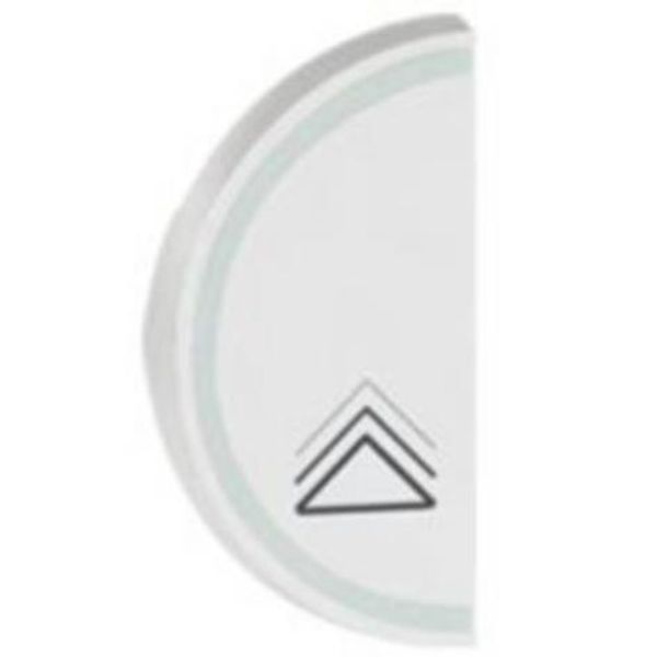 Round key cover Arteor BUS/SCS - dimmer symbol - 1 module left-hand - white image 1