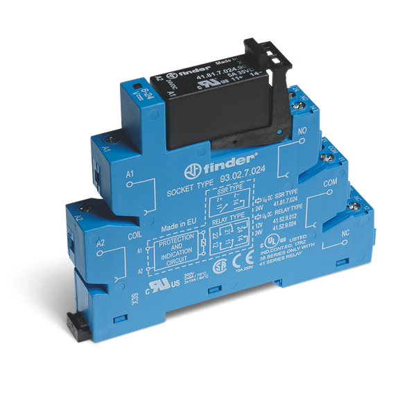 Rel. interface SSR screw 14mm.In.24VDC 1NO Out.5A/24VDC (38.31.7.024.9024) image 2