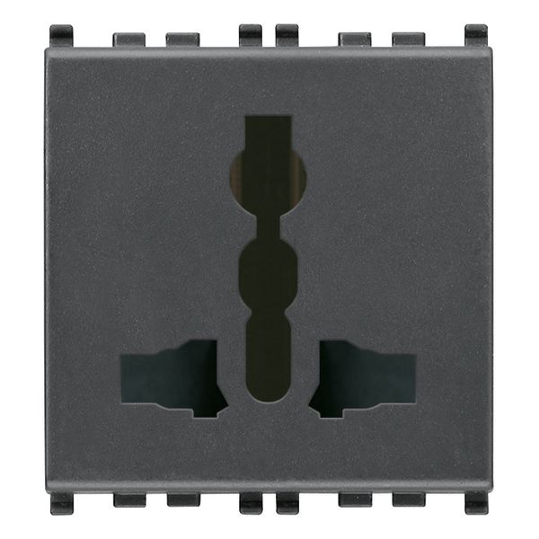 2P+E13ASICURY multistandard outlet grey image 1