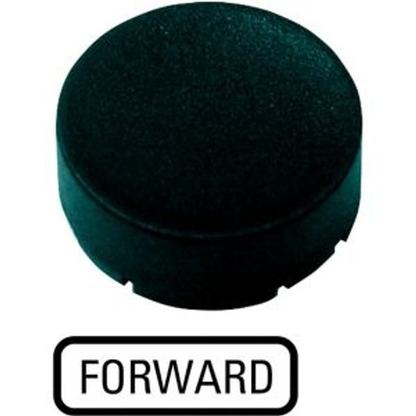 Button plate, raised black, FORWARD image 4