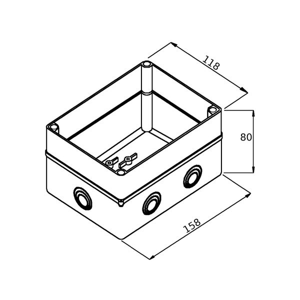 CARBO-BOX CASING 158x118x80 WITH RAIL image 2