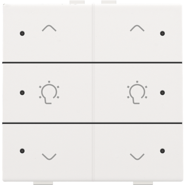 Double dimming control with LED for Niko Home Control, white coated image 1