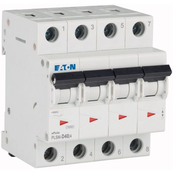 Miniature circuit breaker (MCB), 40 A, 4p, characteristic: D image 4