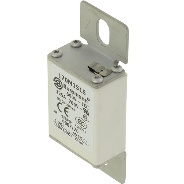 Fuse-link, high speed, 125 A, AC 690 V, size 000, 24 x 36 x 96 mm, aR, IEC image 4