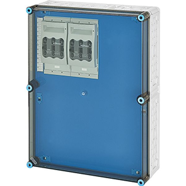 Mi load separator box IP65, 2x160A NH00 3p op Rail 400A 5-pin, 450x600 image 2