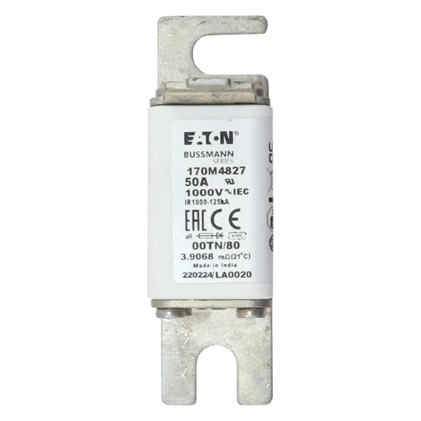 Fuse-link, high speed, 32 A, AC 1000 V, size 00, 30 x 47 x 98 mm, aR, DIN, IEC, type T indicator image 37