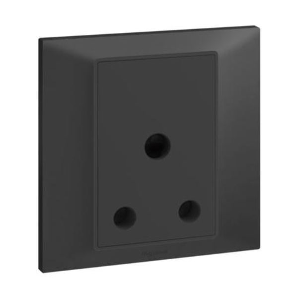 Belanko S - 1 gang BS unswitched socket outlet - 15A - Anthracyte image 1