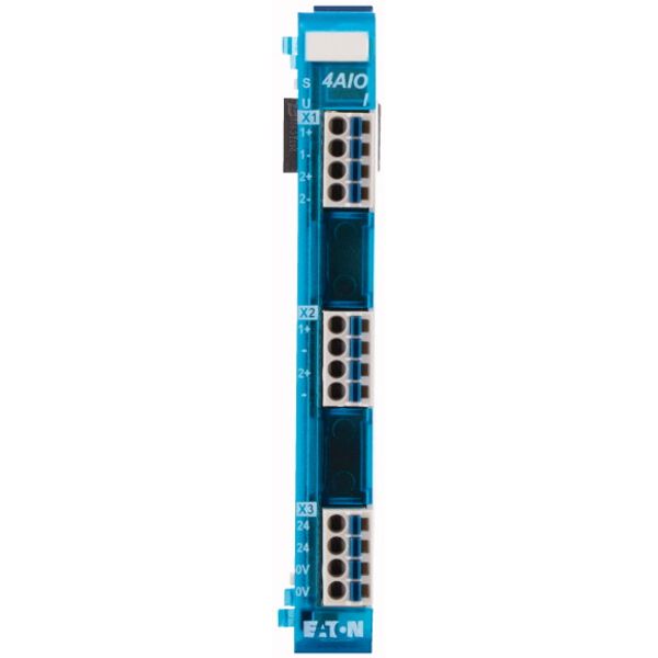 Analog I/O module, 2 analog inputs and 2 analog outputs, 0/4 to 20 mA image 3