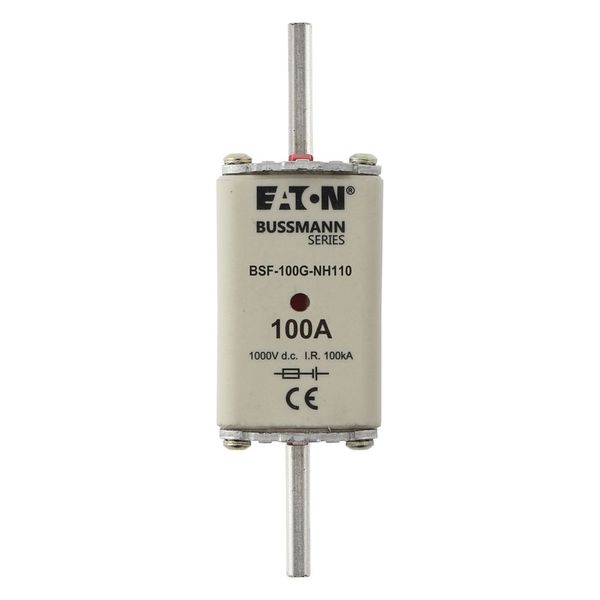 Fuse-link, high speed, 100 A, DC 1000 V, NH1, 40 x 53 x 135 mm, gBat, IEC, blade connection image 17