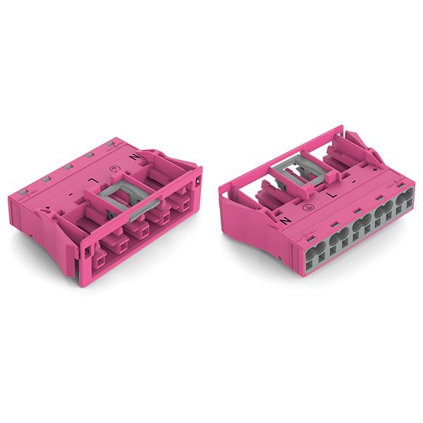 Snap-in socket 5-pole Cod. B pink image 3