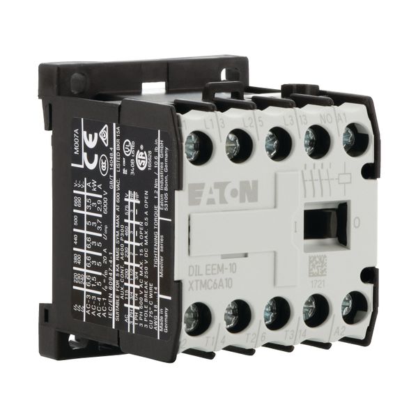 Contactor, 220 V 50 Hz, 240 V 60 Hz, 3 pole, 380 V 400 V, 3 kW, Contacts N/O = Normally open= 1 N/O, Screw terminals, AC operation image 11