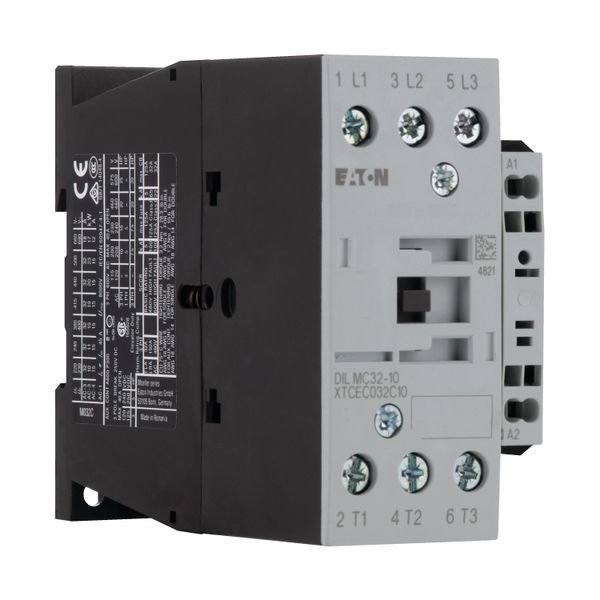 Contactor, 3 pole, 380 V 400 V 15 kW, 1 N/O, 230 V 50 Hz, 240 V 60 Hz, AC operation, Spring-loaded terminals image 11