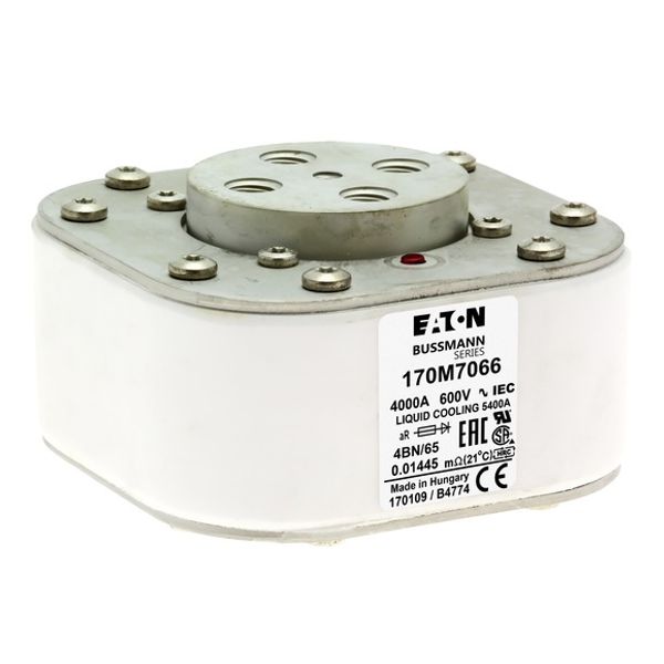 Fuse-link, high speed, 3000 A, AC 690 V, size 4, 105 x 120 x 67 mm, aR, IEC, single indicator image 5