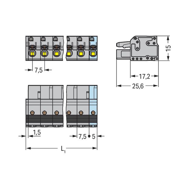 2231-203/026-000 1-conductor female connector; push-button; Push-in CAGE CLAMP® image 5