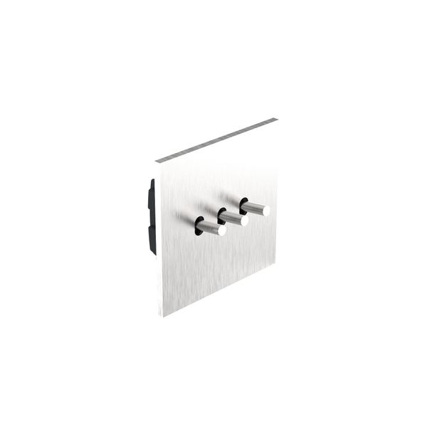 Art d'Arnould - 3 gang single pole switch Epure toggle type 20AX-250V - Brushed Steel image 1