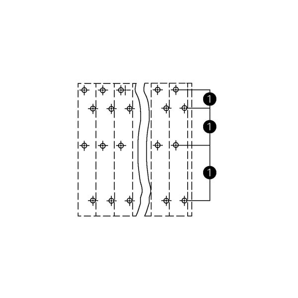 Quadruple-deck PCB terminal block 2.5 mm² Pin spacing 5 mm gray image 2