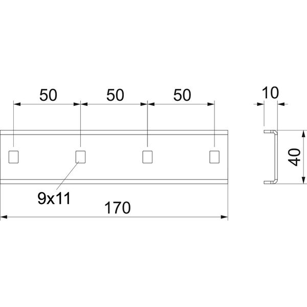 SLV 52 FT Straight connector with bolts for cable ladder SLZ L 170x52 image 2