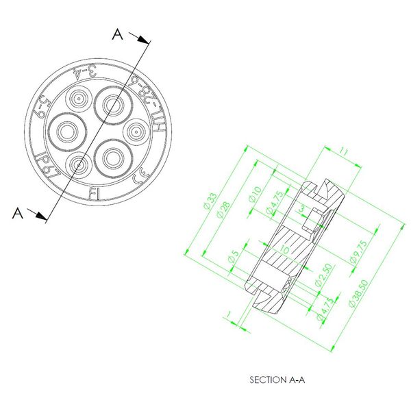 Cable entry grommets 28mm, 6 cable glands, (1PU=10pcs.) image 3