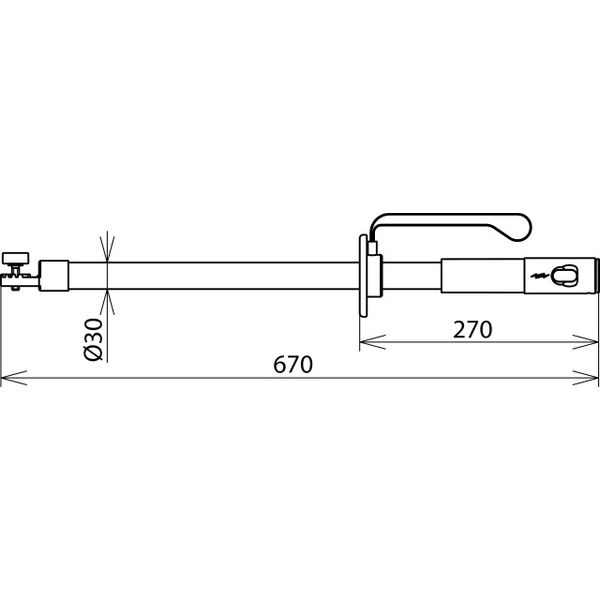 Insulating stick with gear and plug-in coupling with hand strap L 670m image 2