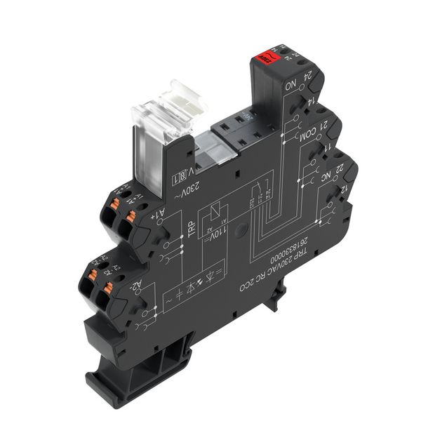 Relay socket, IP20, 120 V AC ±10 %, Rectifier, RC element, 2 CO contac image 2