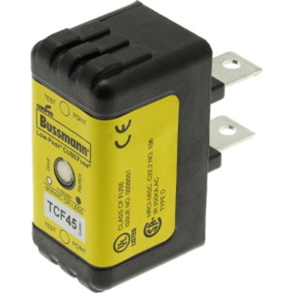 Fuse-link, low voltage, 45 A, AC 600 V, DC 300 V, 26 x 29 x 55 mm, CF, J, 1P, UL, CSA, time-delay image 9