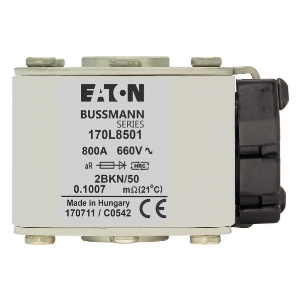 Fuse-link, high speed, 450 A, AC 1000 V, Size 2, 61 x 75 x 141 mm, aR, DIN, IEC, single indicator image 13