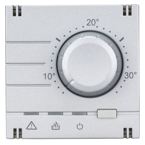 Analog room thermsotat - top part, heating, silver image 3