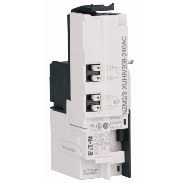 Undervoltage release for NZM2/3, 1 early-make auxiliary contact, 2NO, 24DC, Push-in terminals image 2