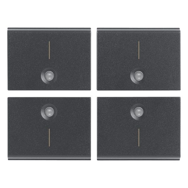 Four half-buttons 1M I symbol grey image 1