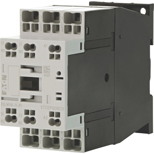 Contactor, 3 pole, 380 V 400 V 18.5 kW, 1 N/O, 1 NC, 230 V 50/60 Hz, AC operation, Push in terminals image 24