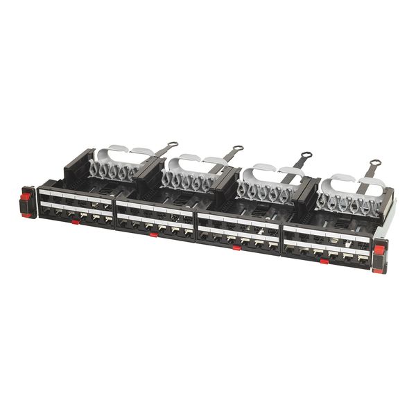 Patch panel with 4 cassettes high density image 1