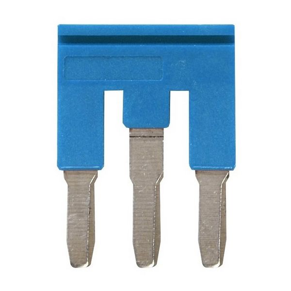 Short bar for terminal blocks 4 mm² push-in plus models, 3 poles, blue image 2