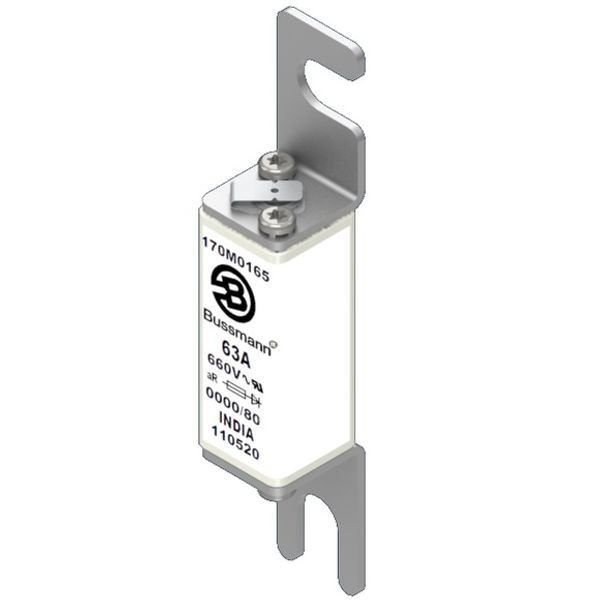 Fuse-link, high speed, 80 A, AC 660 V, size 0000, 18 x 19 x 100 mm, aR, UL, visual indicator image 3