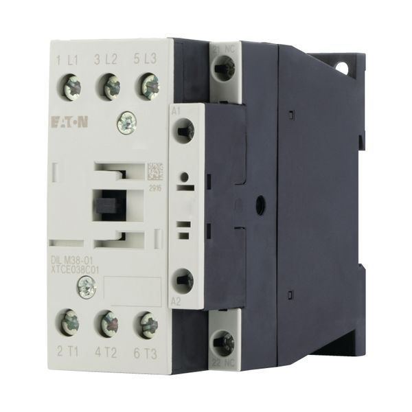 Contactor, 3 pole, 380 V 400 V 18.5 kW, 1 NC, 220 V 50/60 Hz, AC operation, Screw terminals image 6