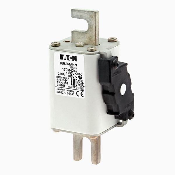 Fuse-link, high speed, 350 A, AC 1250 V, size 1, 53 x 69 x 138 mm, aR, DIN, IEC, single indicator image 3