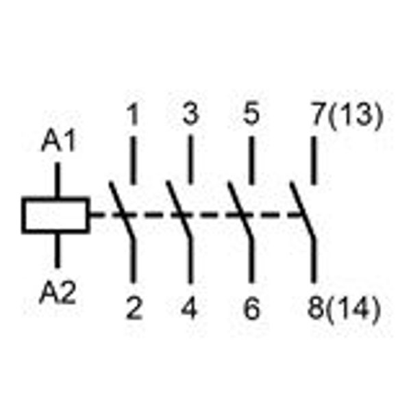 Modular contactor 63A, 4 NO, 24VAC, 3MW image 2