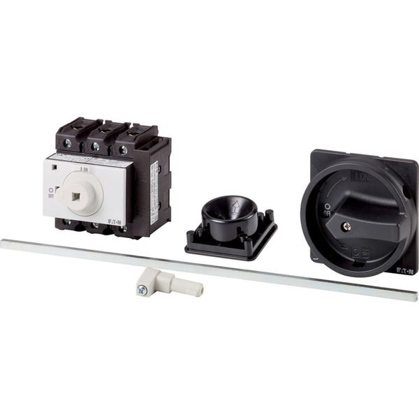 Main switch, P3, 63 A, rear mounting, 3 pole, 1 N/O, 1 N/C, STOP function, With black rotary handle and locking ring, Lockable in the 0 (Off) position image 4