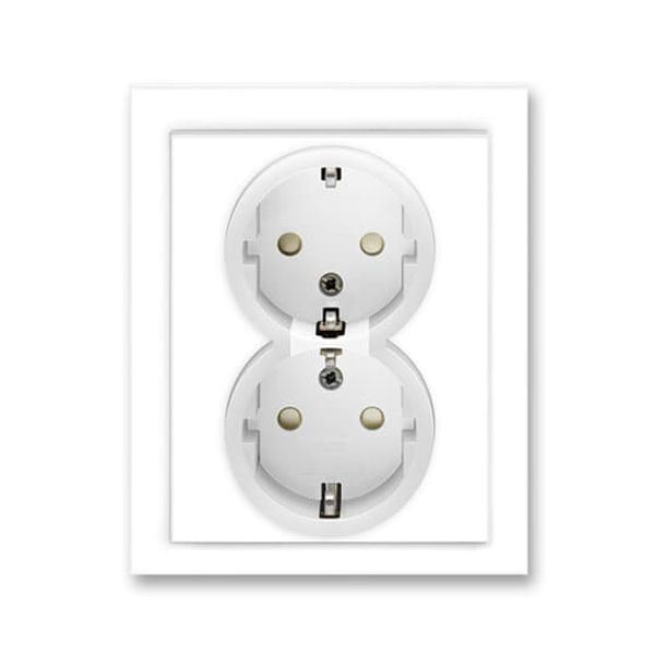 5512M-C03459 03 Double socket outlet with earthing contacts, shuttered image 1